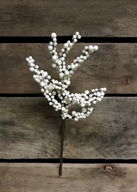 12" Cream Outdoor Berry Pick/Sprays/Fall Sprays/Red Berry/Faux Spray/Autumn Decor/Holiday Decor/Fall Decor/Table Decor