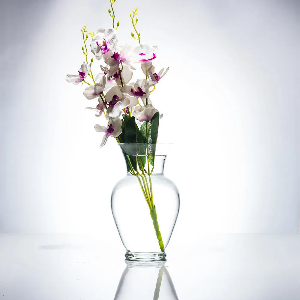 Blue/Purple/White/White with purple Orchids