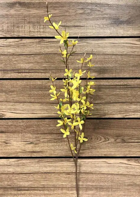 38" Yellow Forsythia Spray/Floral Wedding/Greenery/Wedding Centerpieces/Home Decor/Faux Vines/Silk Vines/Garlands
