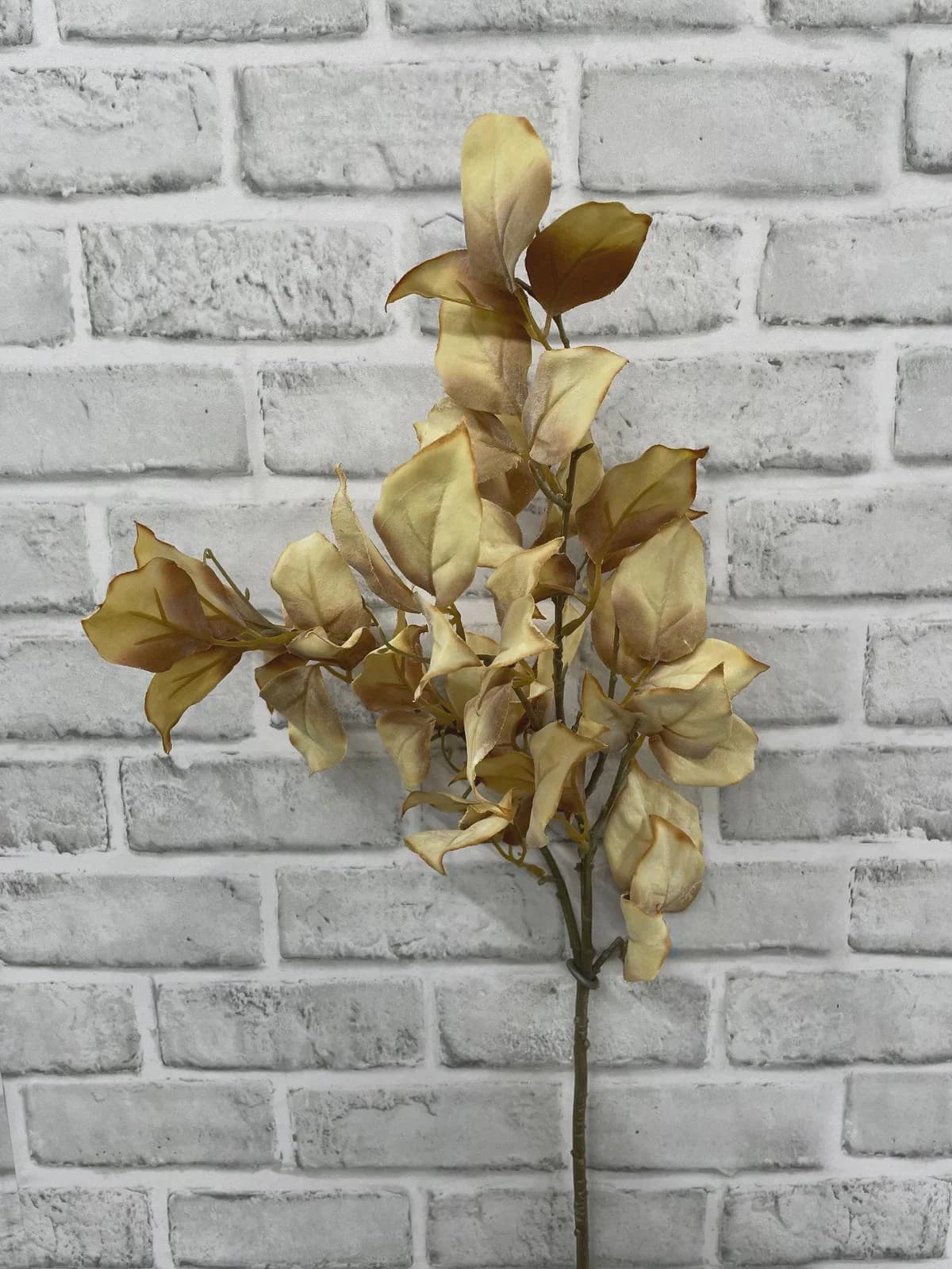 30" Fall Cream Dried Leaf Spray – Faux Cream Fall Foliage Stem, Autumn Leaf Pick for Vases, Thanksgiving Centerpieces & Harvest Decor
