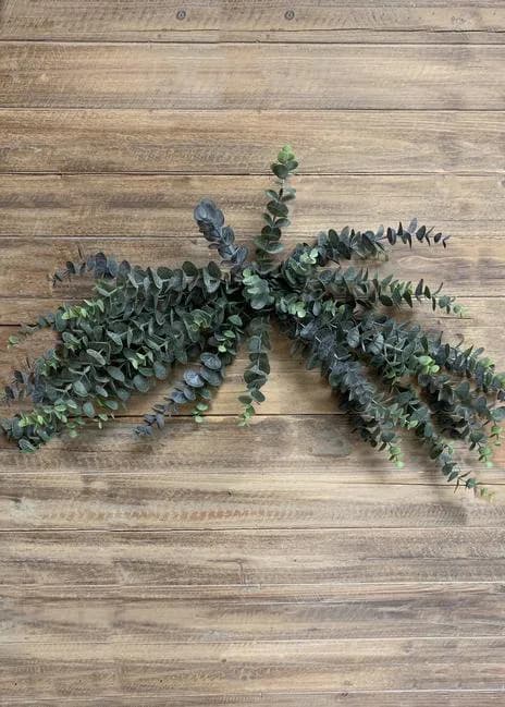 36" Blue Green Eucalyptus Crescent Swag/Green Swag/Winter Decor/Faux Decor/Holiday Decor/Table Decor/Indoor Decor/Christmas Decor