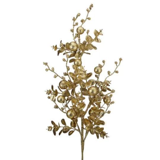 30" Gold Glitter Metallic Eucalyptus Bush/Sprays/Greenery/Succulents/Terrarium Decor/Wedding Centerpieces/Home Decor/Faux Flowers