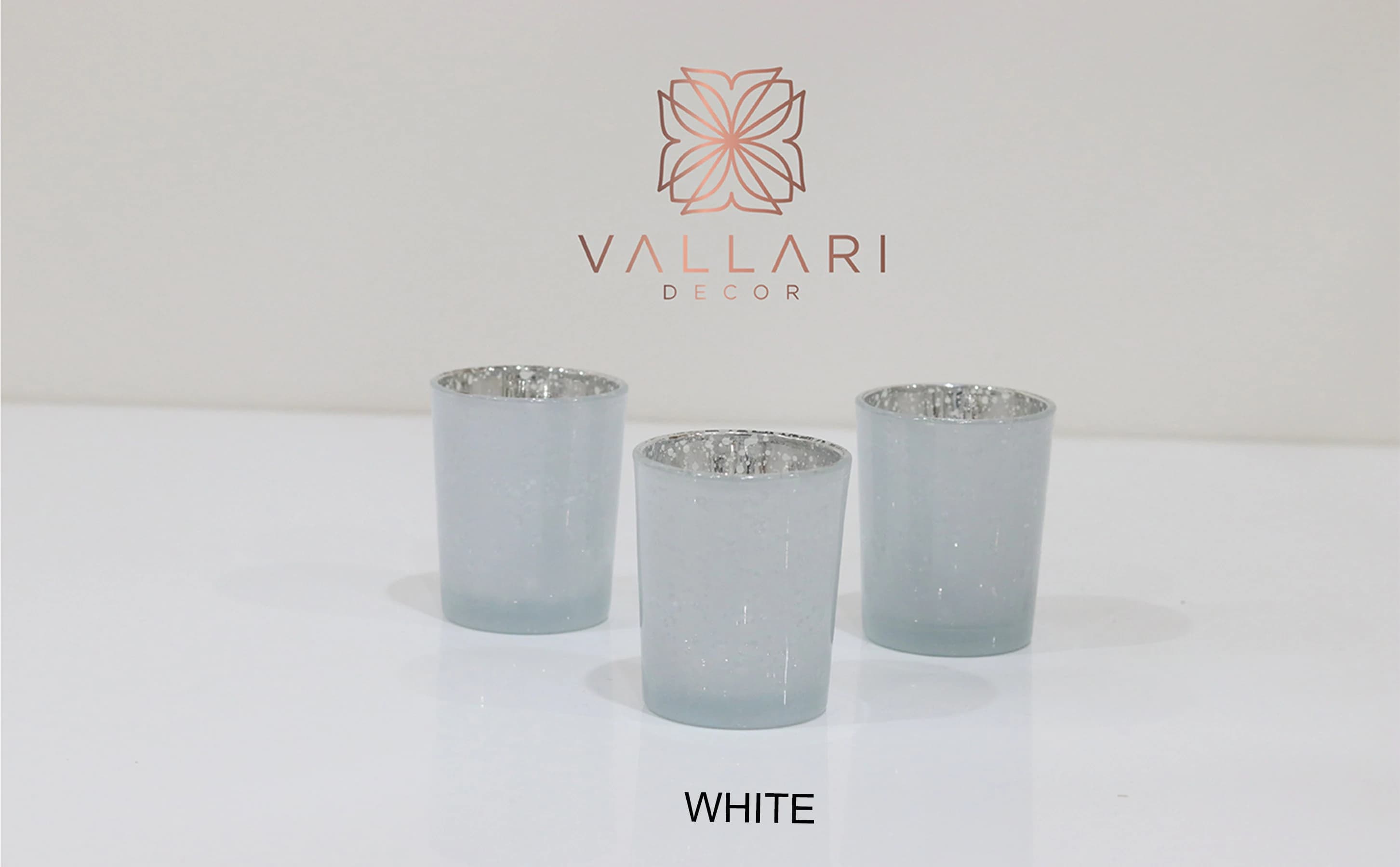Set of 12 Mercury Glass White Speckled Glass Candle Holders Votive Holder Led Candleholder Tea Light Wedding 2.5 Winter Christmas