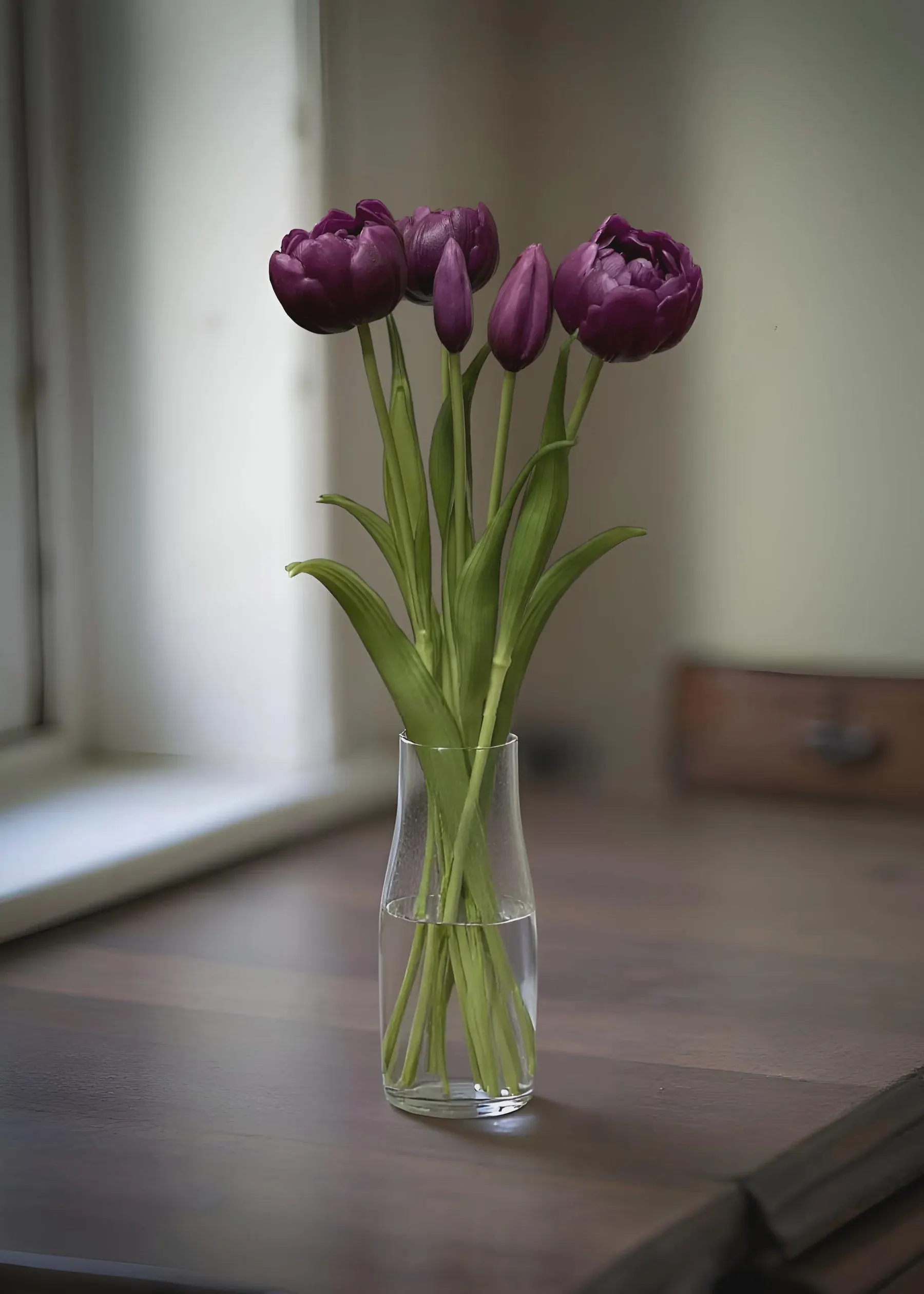 18" Fresh Touch Purple Double Peony Tulip Bundle/Faux Spray/Autumn Decor/Holiday Decor/Fall Decor/Thanksgiving Decor/Wedding Decor