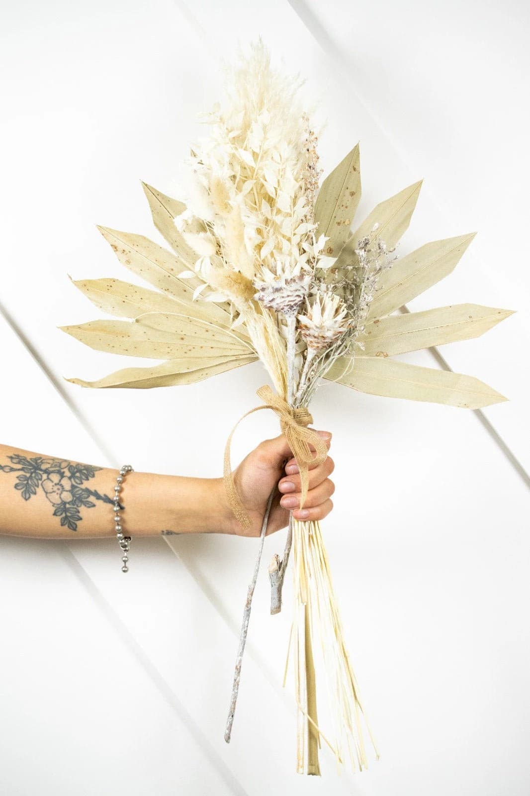 DRIED Mini Sun Palm Bouquet/15"/Dried Floral Bouquet/Reed/Dried Pampas/Pampas Bouquet Decor/Boho Pampas/Boho Bouquet/Floral/Bunny tail