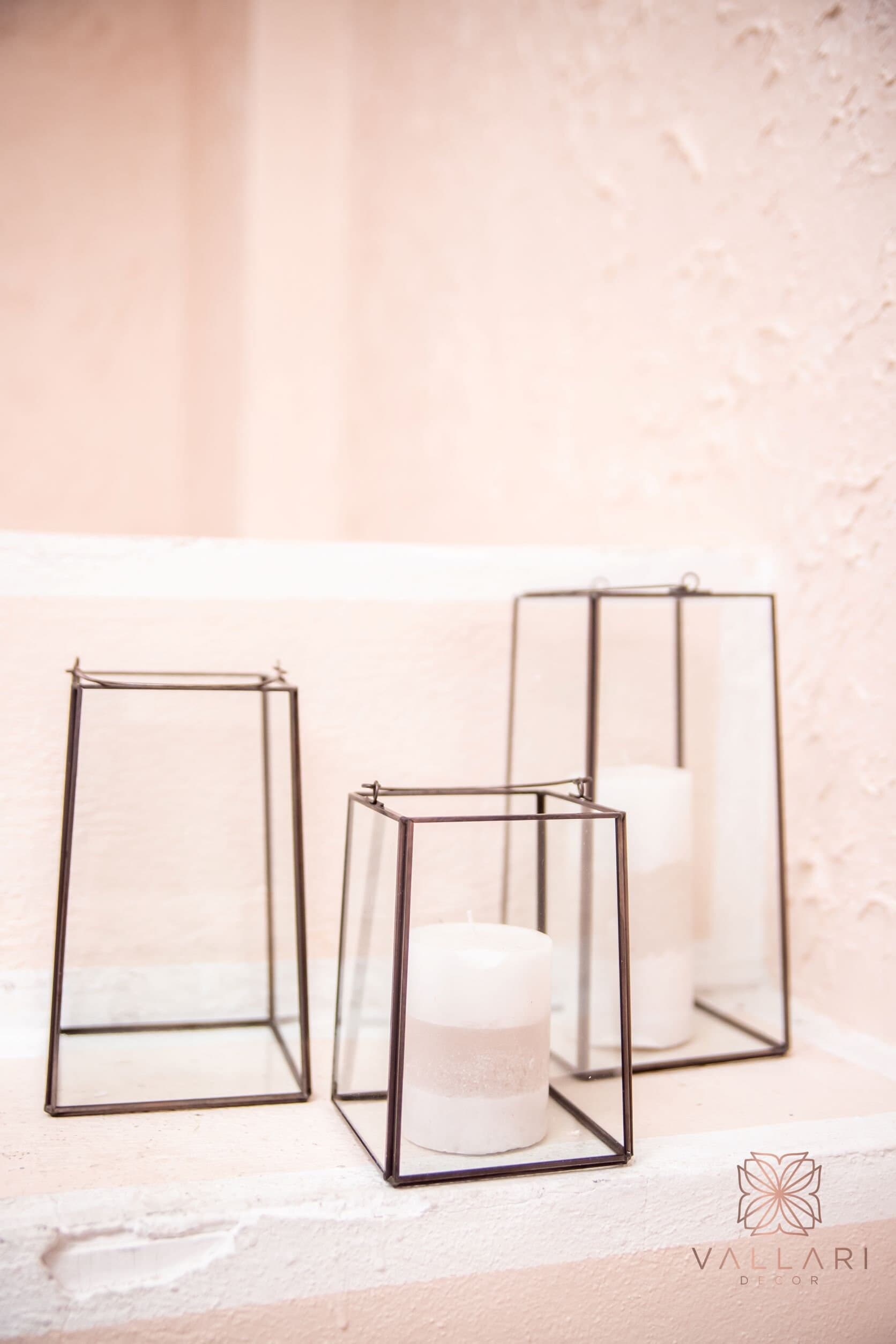 Black Square Lantern Glass Geometric Terrarium/ Wedding Table Decor/ Succulent Planter/Air Plants Glass Vase/Terrarium Kit/ Terrarium Gift