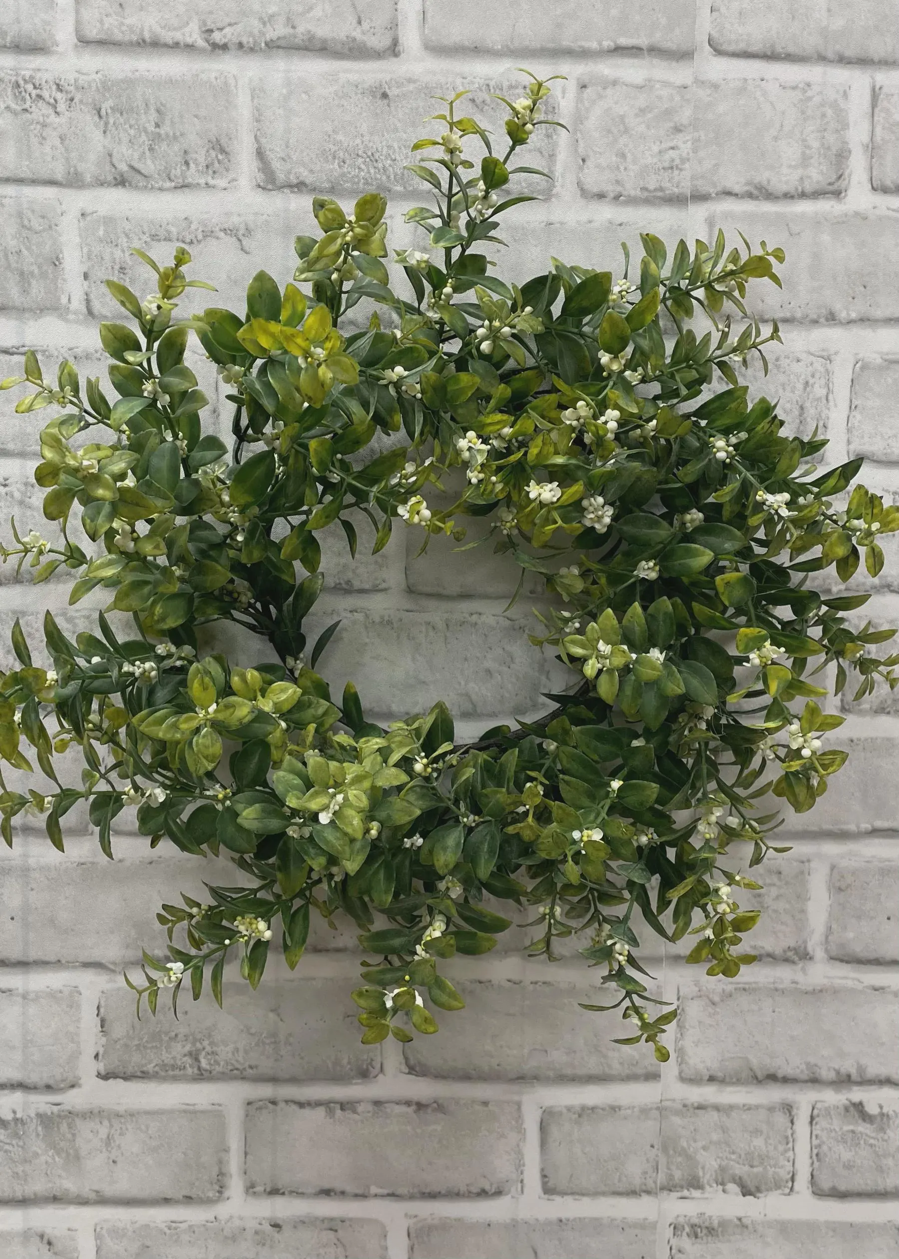 14" Orange Jasmine Wreath/Green Artificial Wreath/Natural Looking Wreath/Outdoor Wreath/Green Outdoor Wreath/Xmas Deco