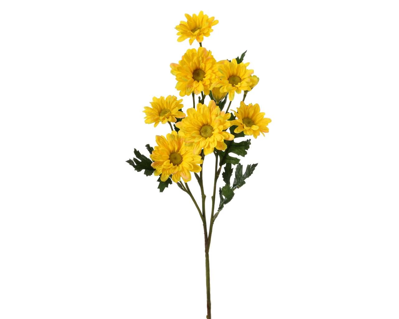 25” Yellow Daisy Floral Spray | Faux Wildflower Stem | Bright Summer| Spring Wreath | Daisy Bunch | Modern Farmhouse Floral Decor