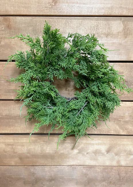 12" Fresh Touch Northern White Cedar Candle Ring/Candle Decor/Table Decor/Centrepiece Decor/Candle Ring/Christmas Table Decor