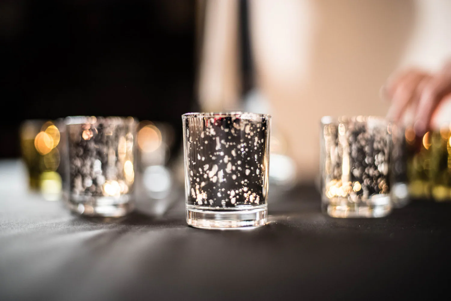 Set of 12 MERCURY GLASS SILVER Speckled Glass Candle Holders Votive Holder Led Candleholder Tea Light Vintage Wedding 2.5 Winter Christmas