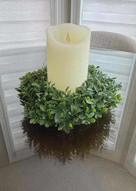 5" Boxwood Chandlering/Outdoor Wreath/Vine Wreath/ Artificial Wreath/Thick Wreath/Twig Wreath/Wreath for Door/Holiday Wreath