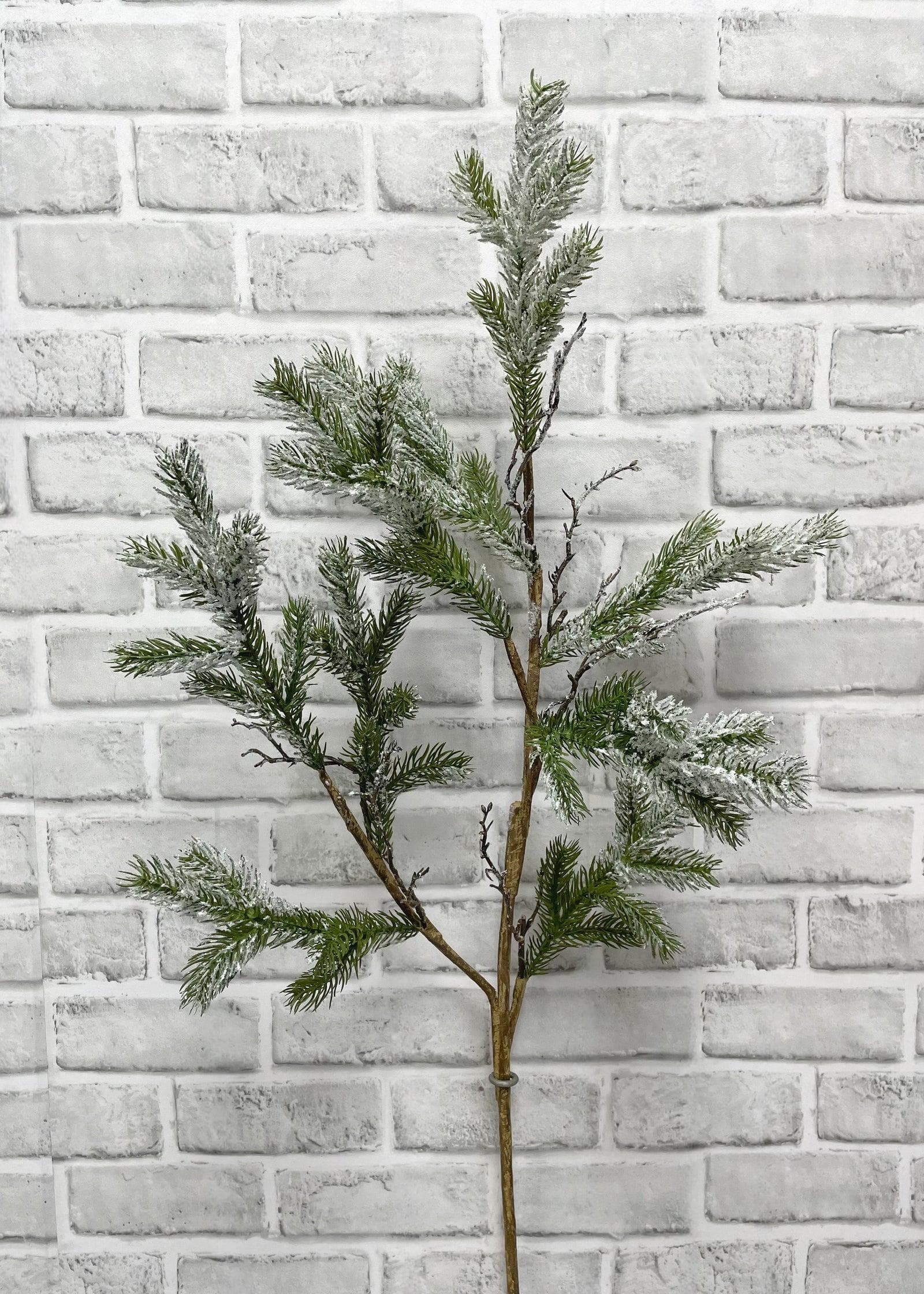 40" Fresh Touch Snowy Norfolk Island Pine Stem/Garlands/Wedding Centerpieces/Home Decor/Faux Vines/Silk Vines/Garlands