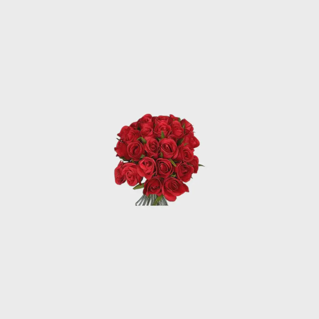 26 Mini Red Rose Bouquet/Floral Sprays/ Wedding Roses/ White/Greenery Bushel/ Outdoor Wedding Greenery/Centerpiece Decor/Faux Flowers/