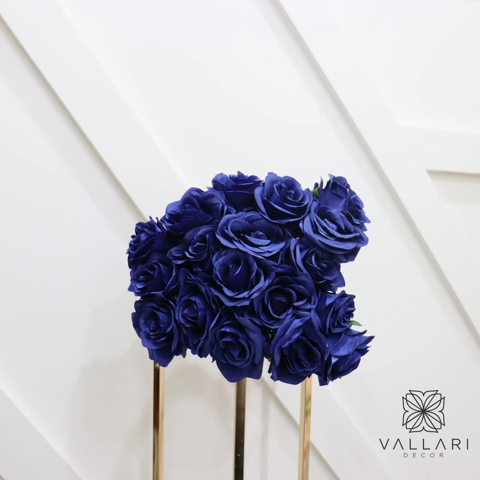 Dark Blue Rose Bush/Cobalt Blue Rose Bush/Faux Flowers/Mutiple sizes/Aisle decor/ Centerpiece/Home Decor/Yellow Flowers/Roses