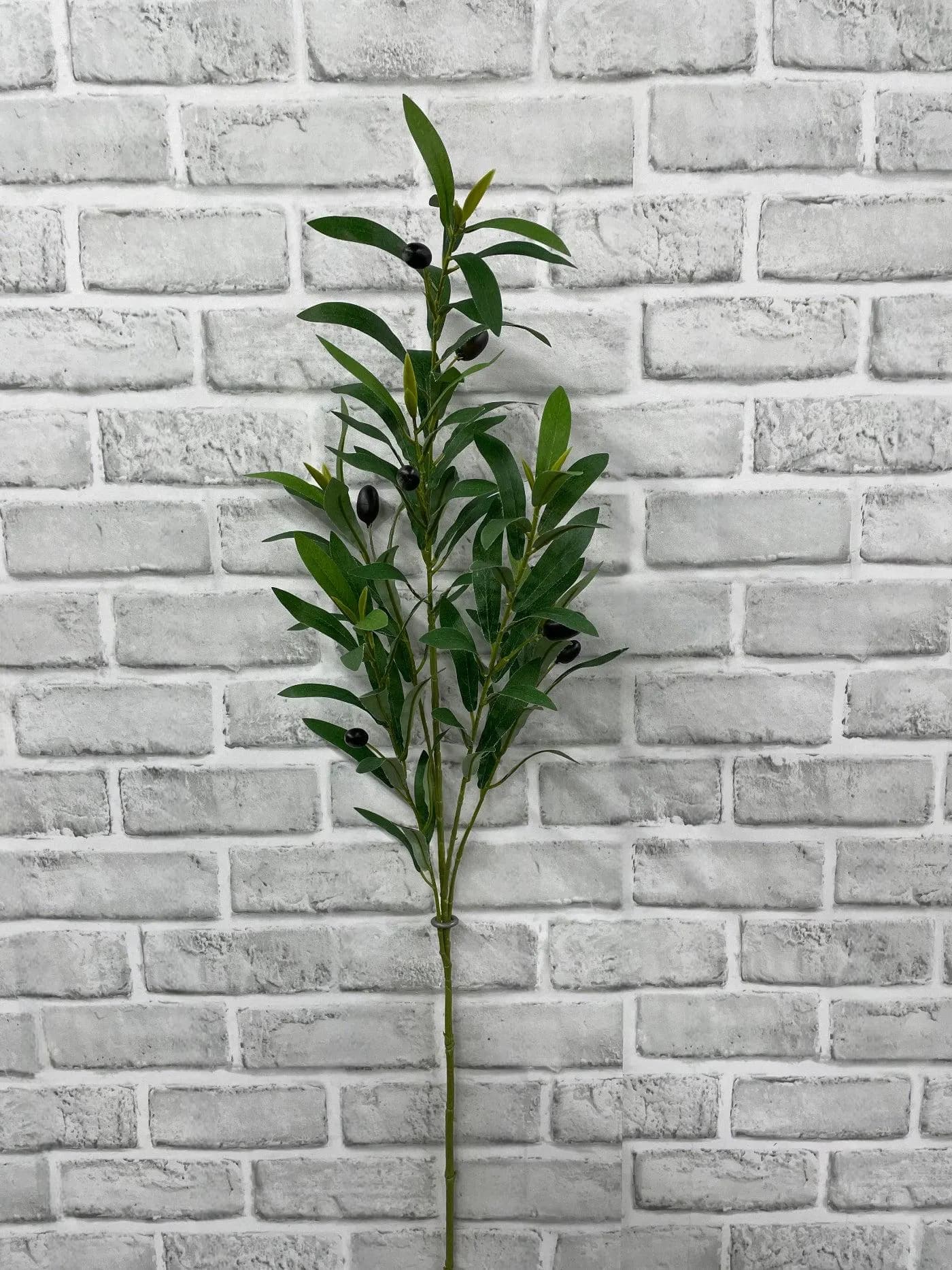 36" Faux Olive Branch Spray Green, Artificial Mediterranean Wedding Centerpiece, Silk Olive Leaves with Faux Fruit, Luxury Tall Vase Fillers