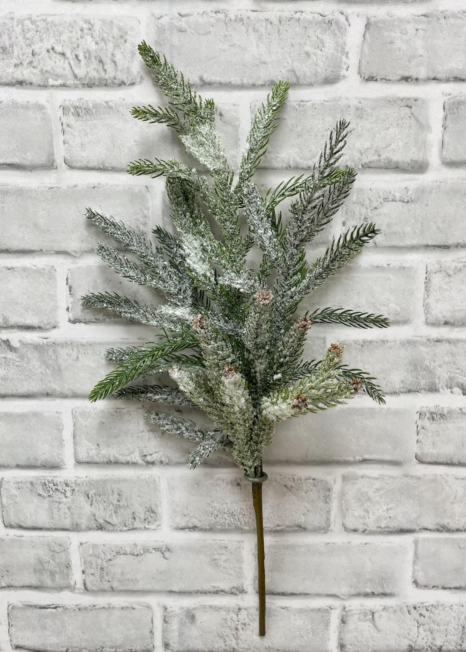 20.5" Fresh Touch Snowy Norfolk Pine Spray/Garlands/Wedding Centerpieces/Home Decor/Faux Vines/Silk Vines/Garlands