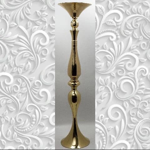 31" Metal Stand/Floral Stand /Pillar/Candelabra Stand/Gold Or Silver/Metal Vase/Flower Stand/Feather Stand/ Kissing Ball