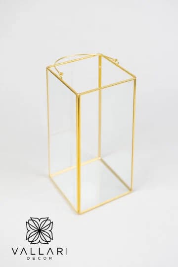 6-24pcs Bulk Gold Square Lanterns /Square Lantern 5x8" Inches/Geometric Terrarium/Wedding Decor/Air Plant/Terrarium/Terrarium Centerpiece