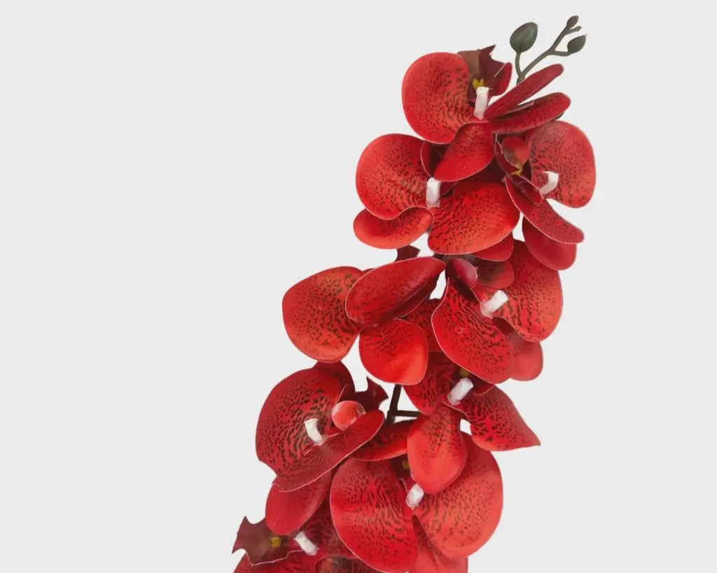 39" Red Phalaenopsis Orchid/Floral Wedding/Greenery/Wedding Centerpieces/Home Decor/Faux Vines/Silk Vines/Garlands