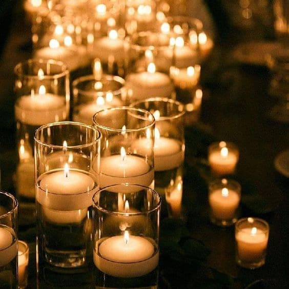 BULK 1.9" Set of 48 White Floating Candle - unscented - 1.75" in Diameter for Centerpieces/ Vases/ Table Decorations