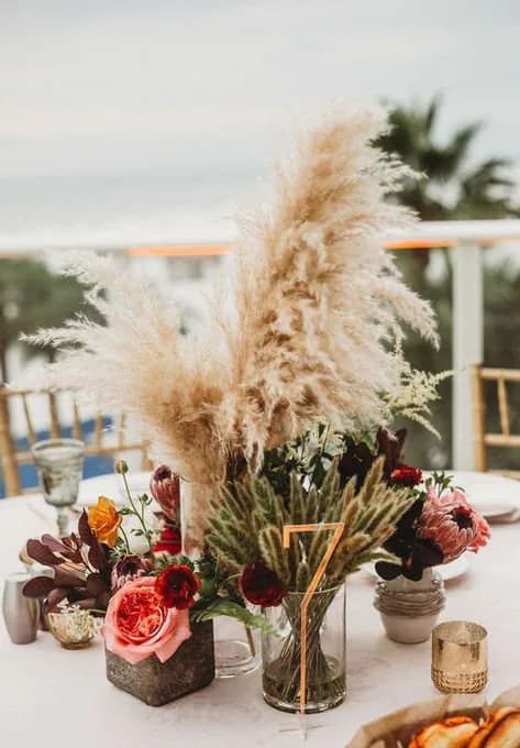 1pc - 30" Cream, Golden Or Ivory Pampas Grass 28" 12-14" Fluff/Pampas Bundle/Rustic Wedding Decor/Brown Pampas/Ivory Pampas/ Natural Pampas/