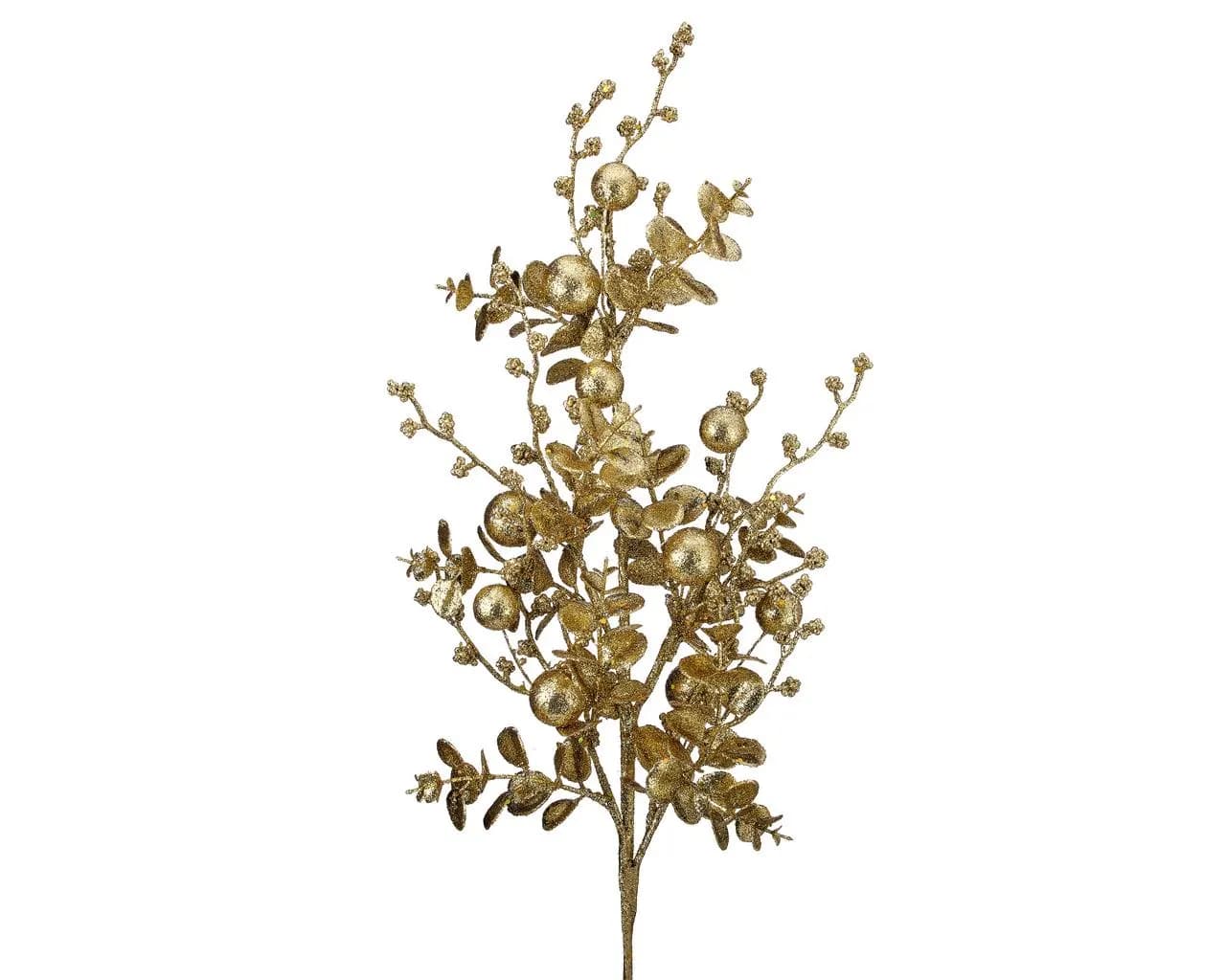 30" Glitter Eucalyptus & Ball Spray/Sprays/Faux Spray/Wedding Decor/Holiday Decor/Table Decor/Glitter Spray/Natural Spray/DIY crafts