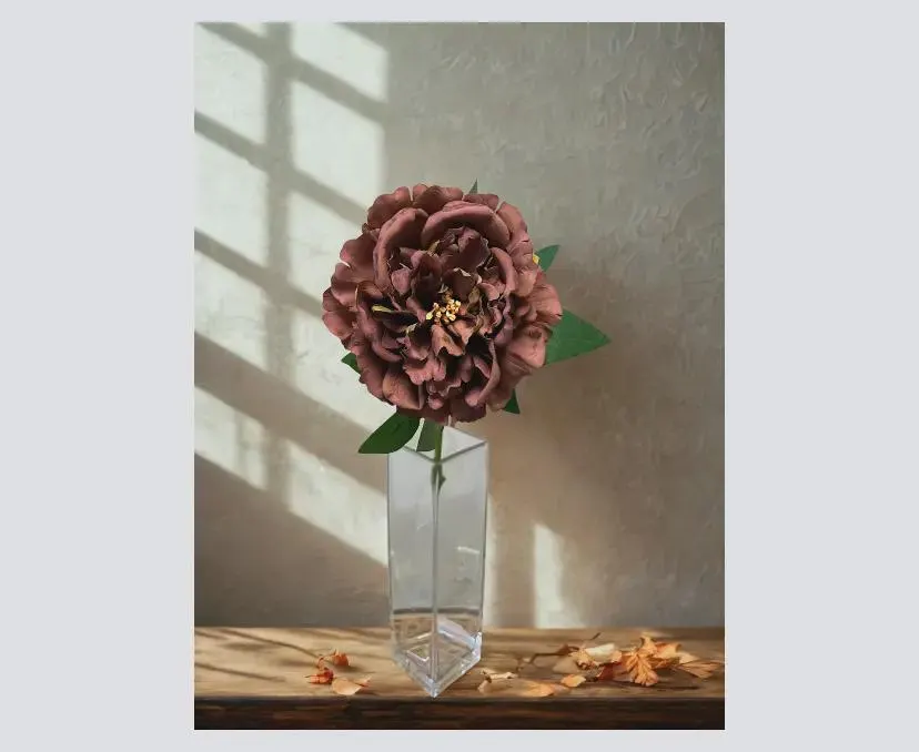 24" Real Touch Mauve Peony Stem/Fall/Natural rouch/Peonies/Spring/Summer/Thanksgiving/wedding decor/centerpieces/holiday/natural tone/season