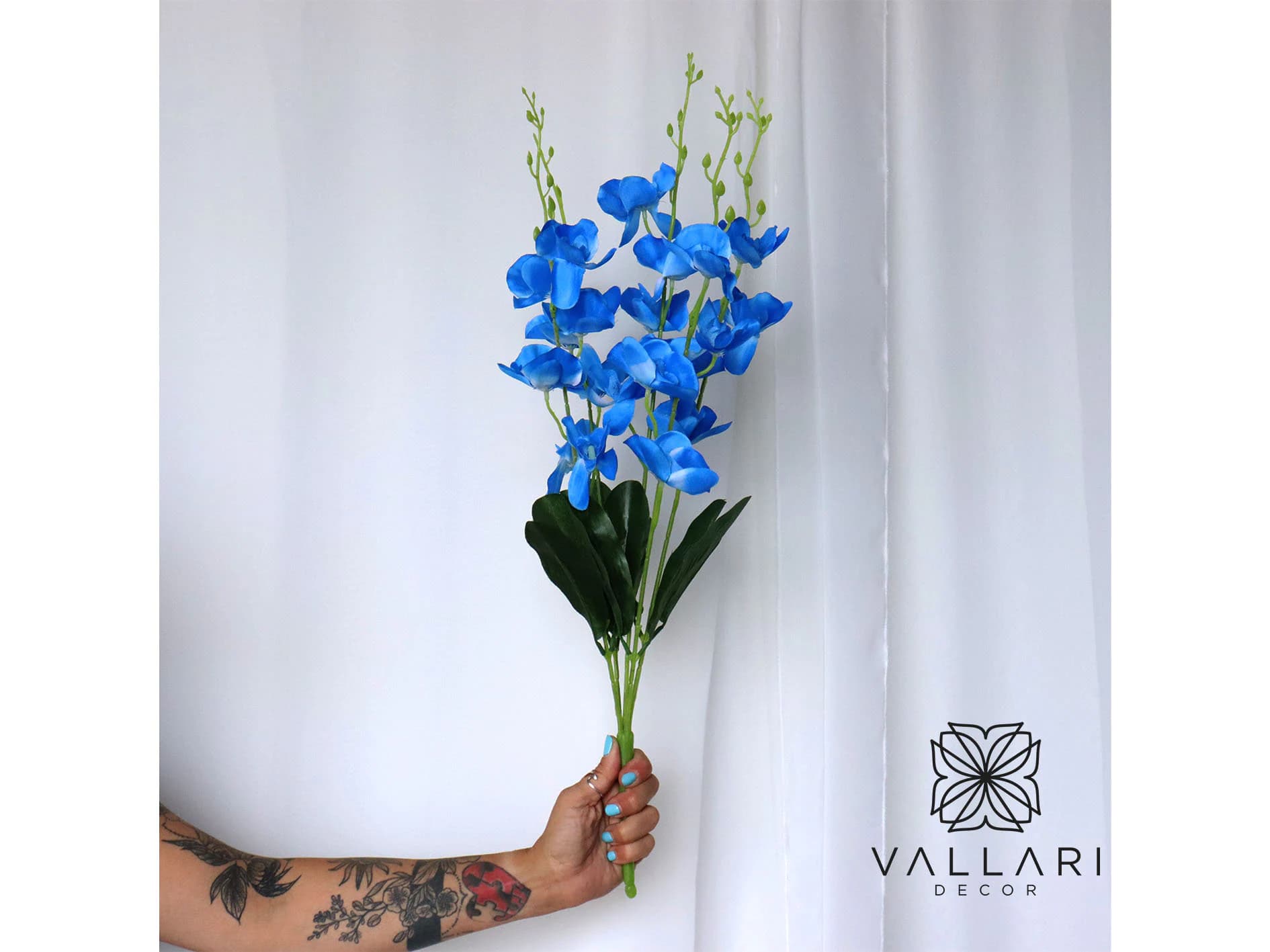Bulk of 12pcs Blue/Pink/Red/Purple/White With Purple/Yellow/White Orchids