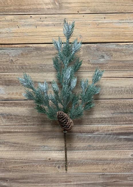 20" Glittered Pine Spray/Fall Spray/Pine Spray/Faux Spray/Holiday Decor/Fall Decor/Table Decor/Winter Wedding/Xmas Decor