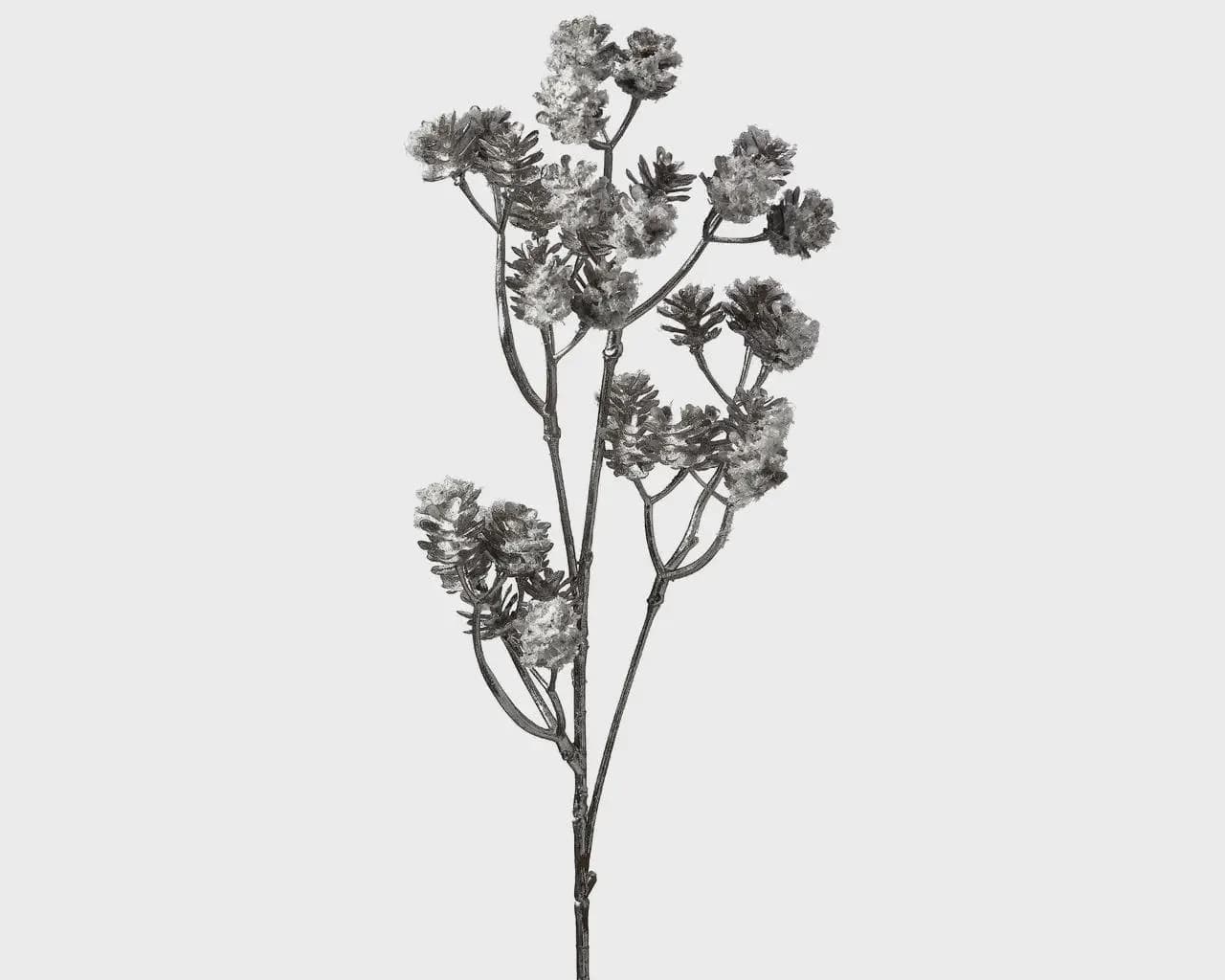19" Silver Metallic Snowy Mini Pine Cone Spray/Sprays/Faux Spray/Wedding Decor/Holiday Decor/Table Decor/Christmas DIY Crafts/Xmas Decor