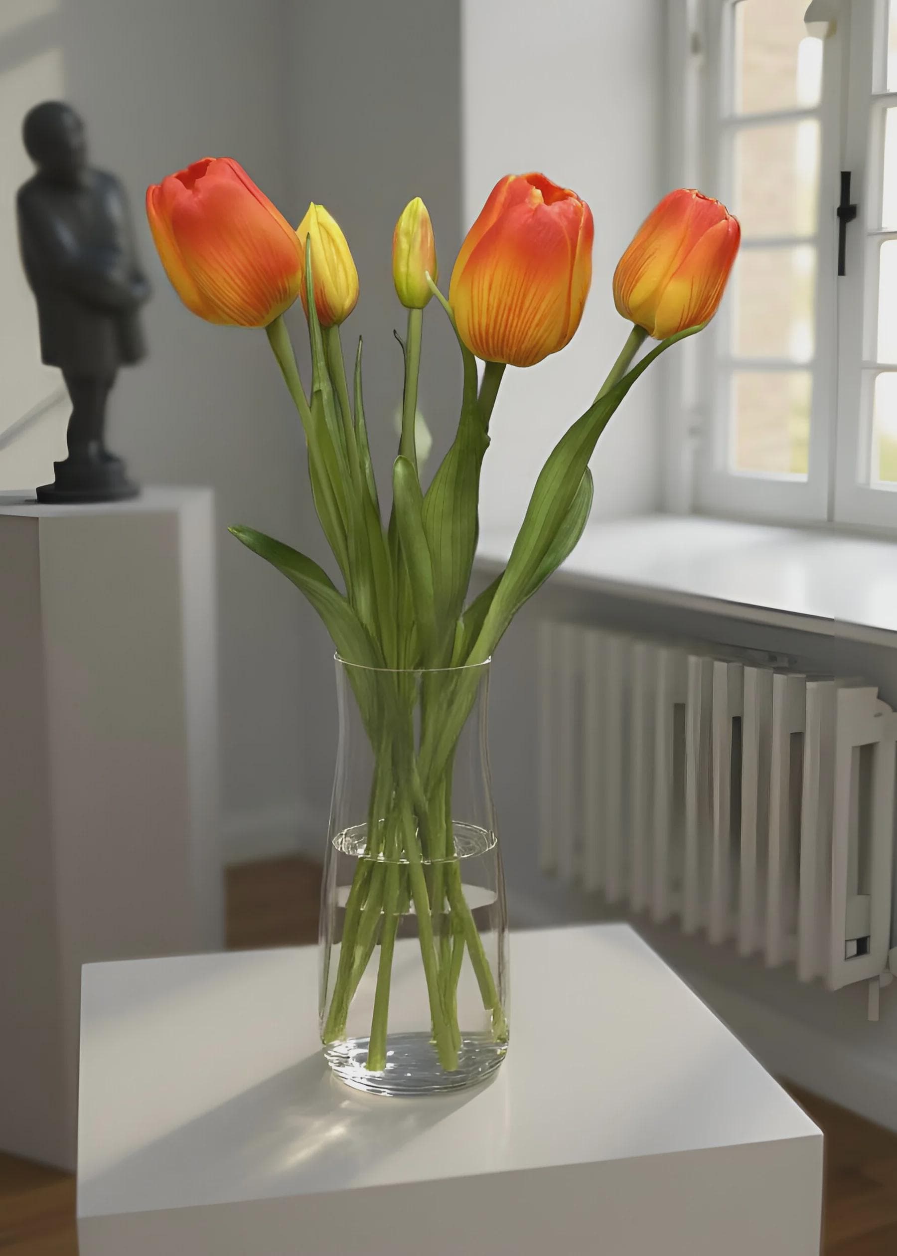 18" Fresh Touch Orange Day Dream Tulip Bundle/Faux Spray/Autumn Decor/Holiday Decor/Fall Decor/Thanksgiving Decor/Wedding Decor