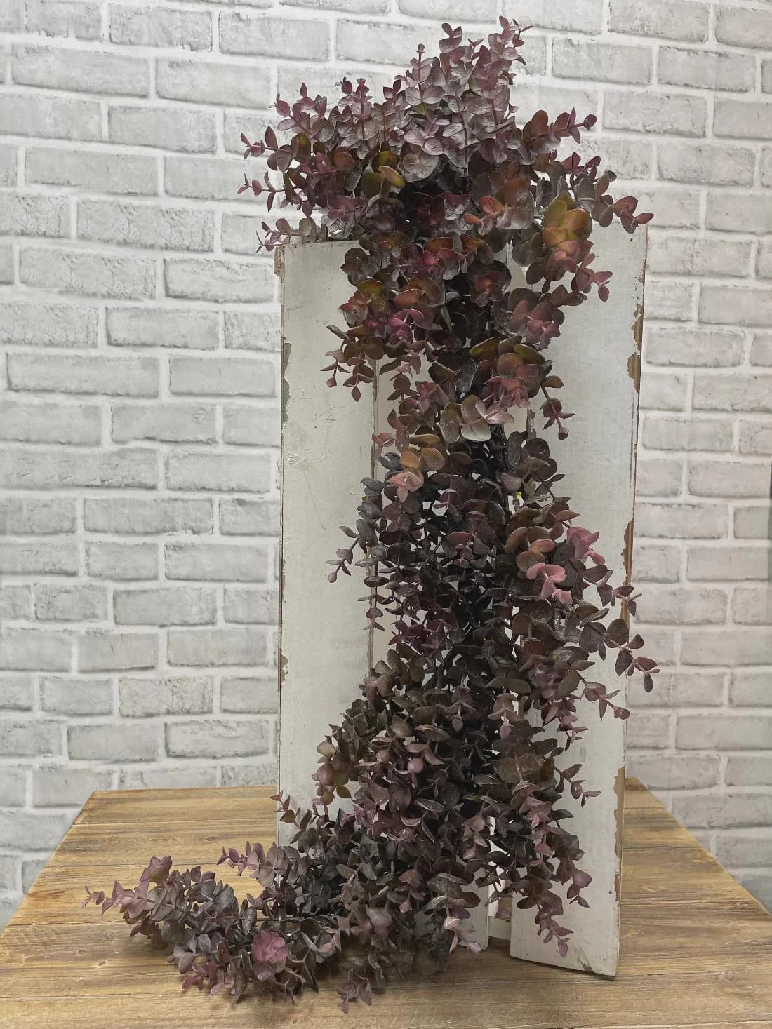 48" Burgundy Eucalyptus Garland/Garland/Artificial Greenery/Holiday Decor/Christmas Decor/Seasonal/Long Garland/Dark Green