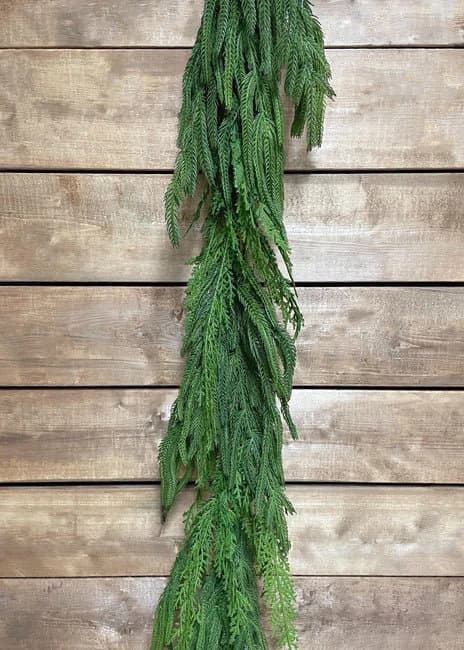 6FT Fresh Touch Norfolk Pine & Sequoia Cypress Garland/Garlands/Wedding Centerpieces/Home Decor/Faux Vines/Silk Vines/Garlands