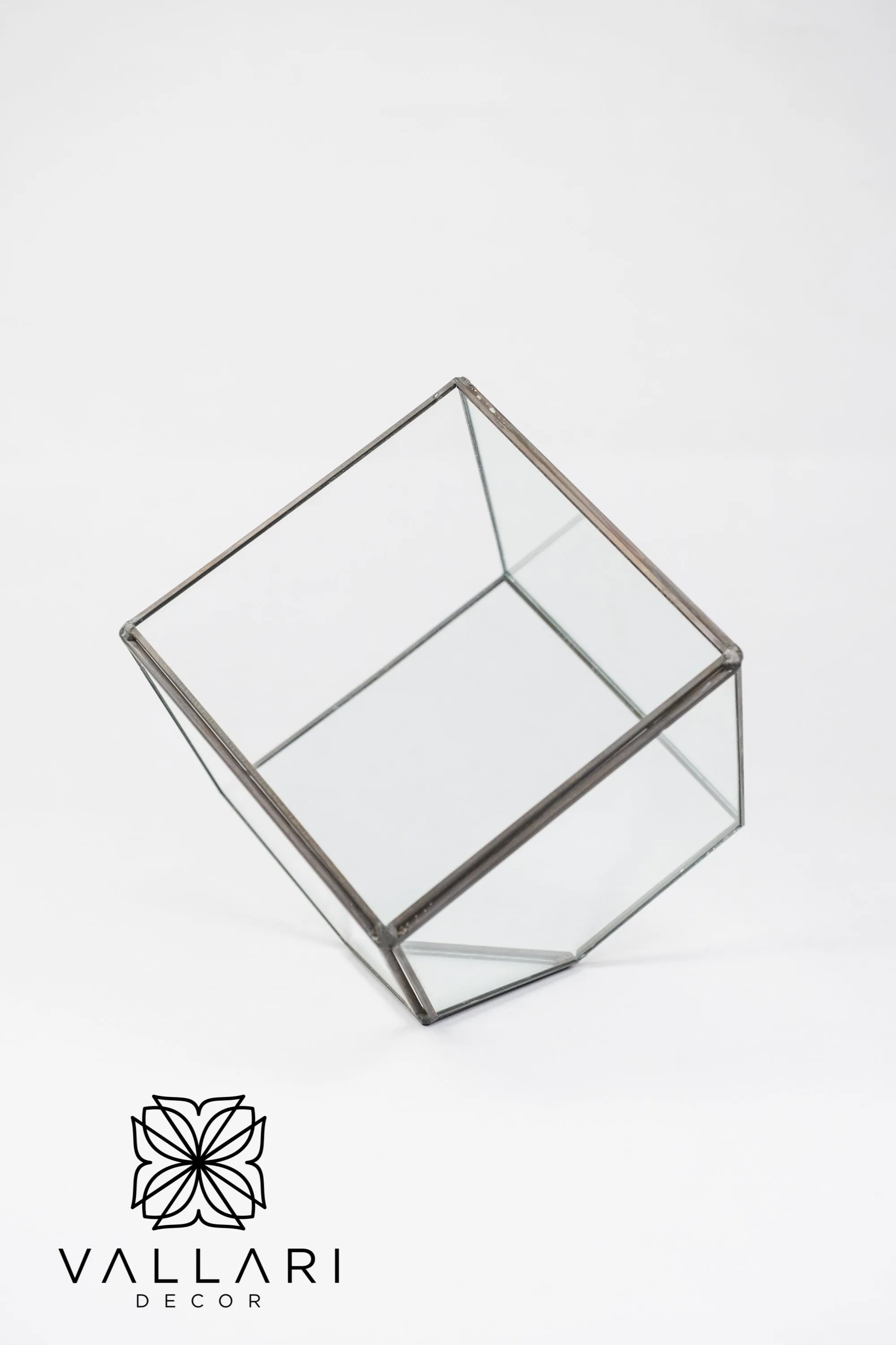 BLACK CUBE 6X6" Glass Geometric Terrarium/ Wedding Table Decor/ Succulent Planter/Air Plants Glass Vase/Terrarium Kit/ Terrarium Gift/