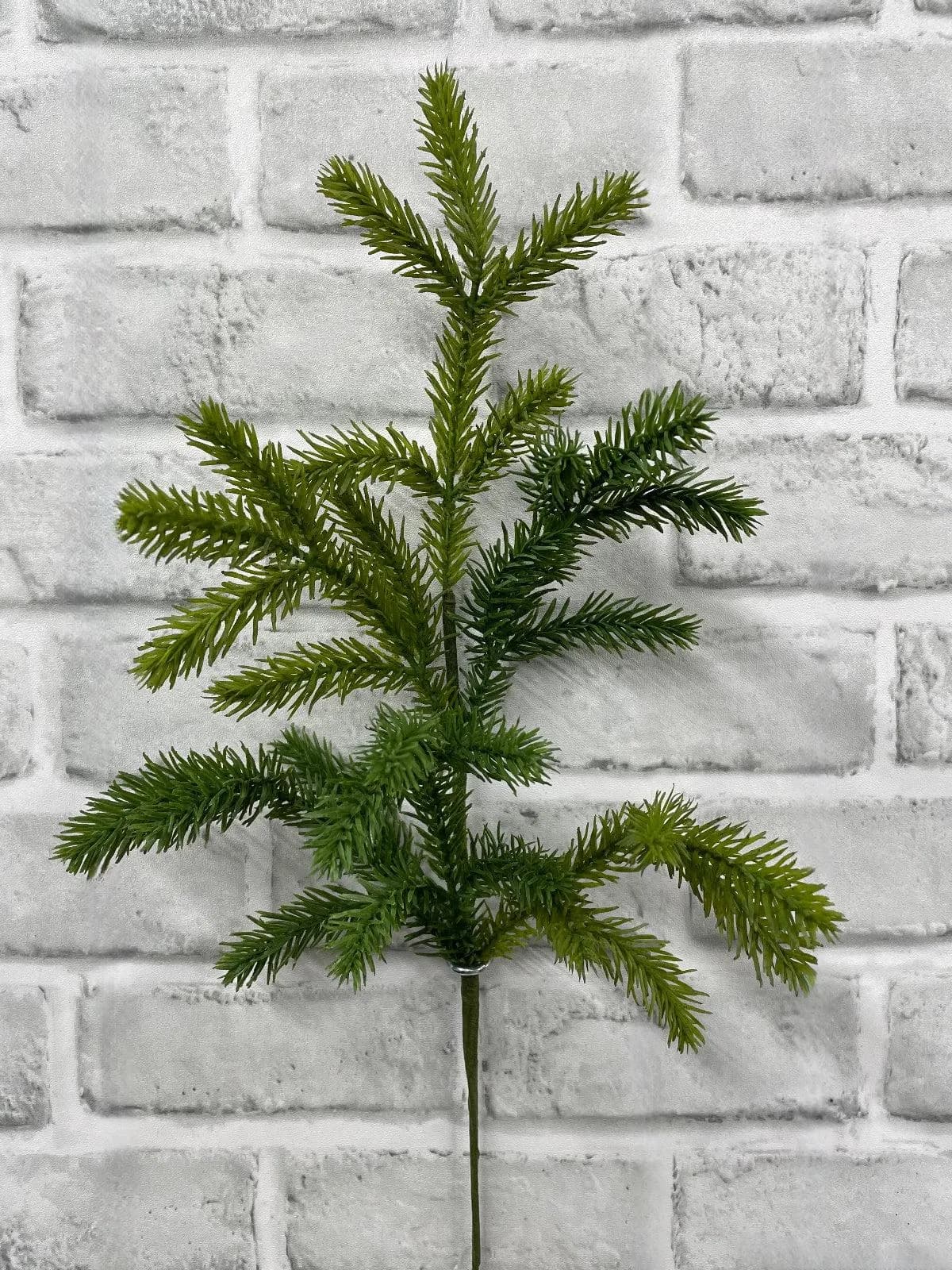 18in Real Touch Spruce Spray, Faux Red Spruce Winter Pick, Christmas Greenery Floral Stem, Luxury Evergreen Branch Centerpiece Vase Filler