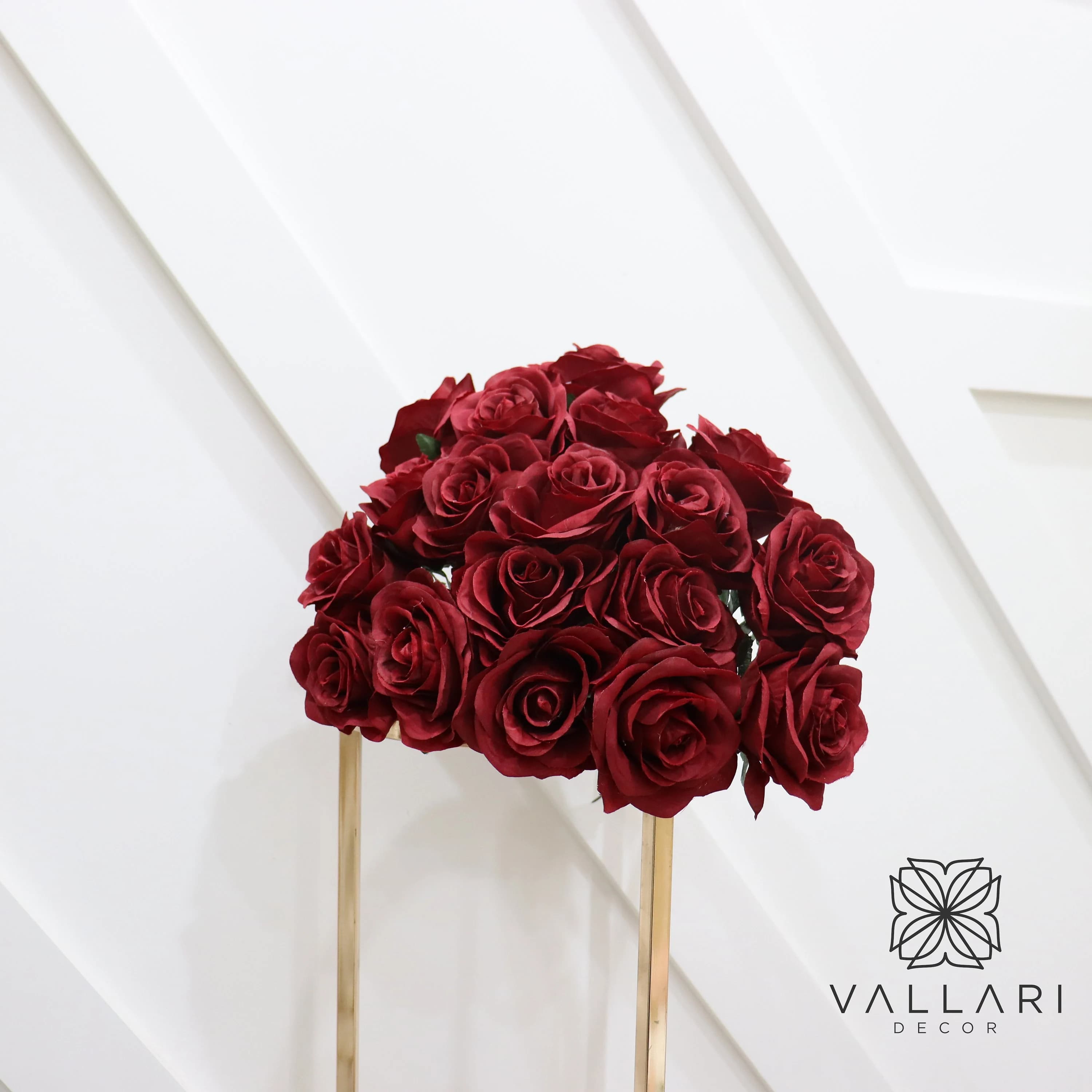 Dark Red Rose Bush/Violet Rose Bush/Faux Flowers/Mutiple sizes/Aisle decor/ Centerpiece/Home Decor/Yellow Flowers/Roses