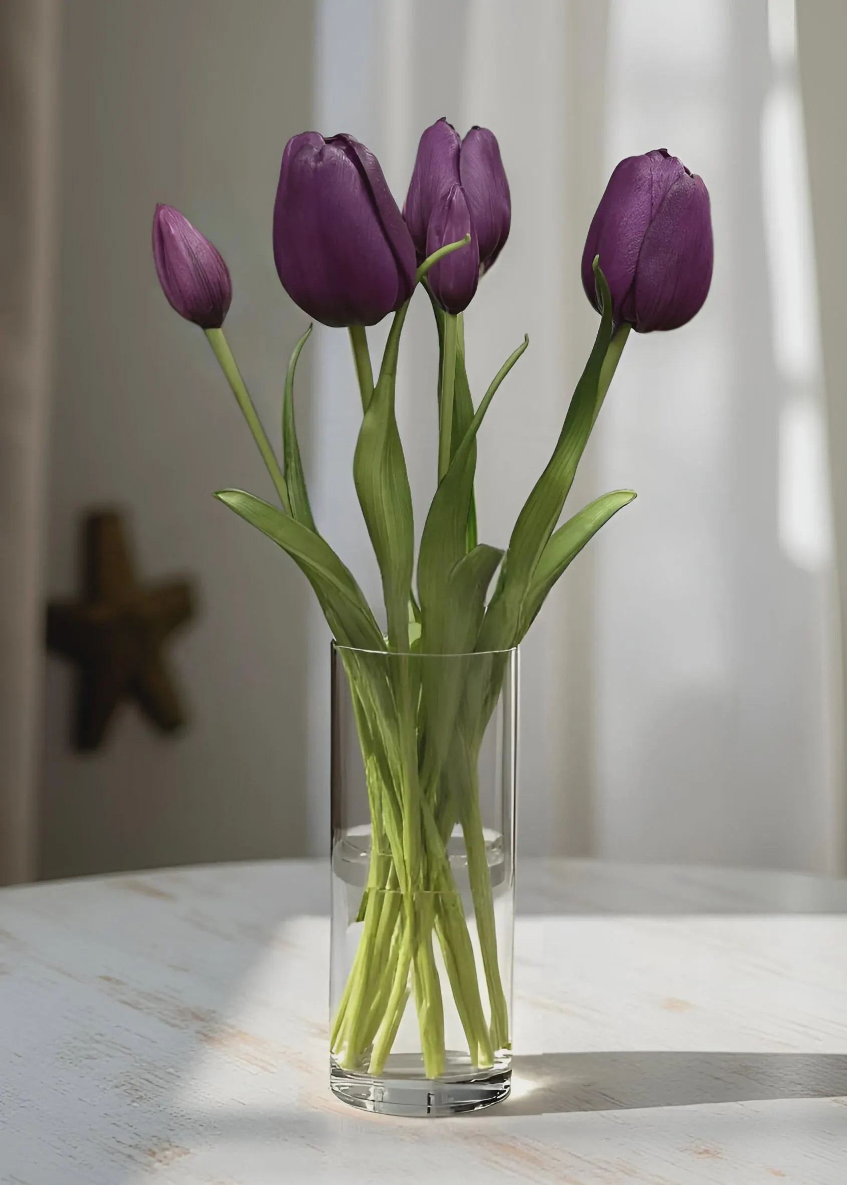 18" Fresh Touch Purple Day Dream Tulip Bundle/Faux Spray/Autumn Decor/Holiday Decor/Fall Decor/Thanksgiving Decor/Wedding Decor
