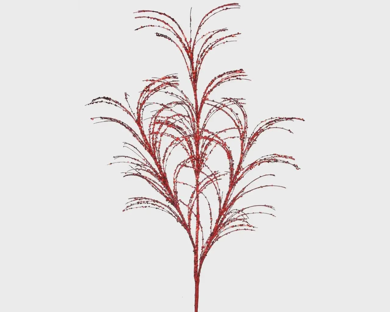 34" Red Glitter & Sequin Spray/Sprays/Wedding Decor/Holiday Decor/Fall Decor/Table Decor/Cedar Spray/Natural Spray/DIY Craft/Holiday DIY