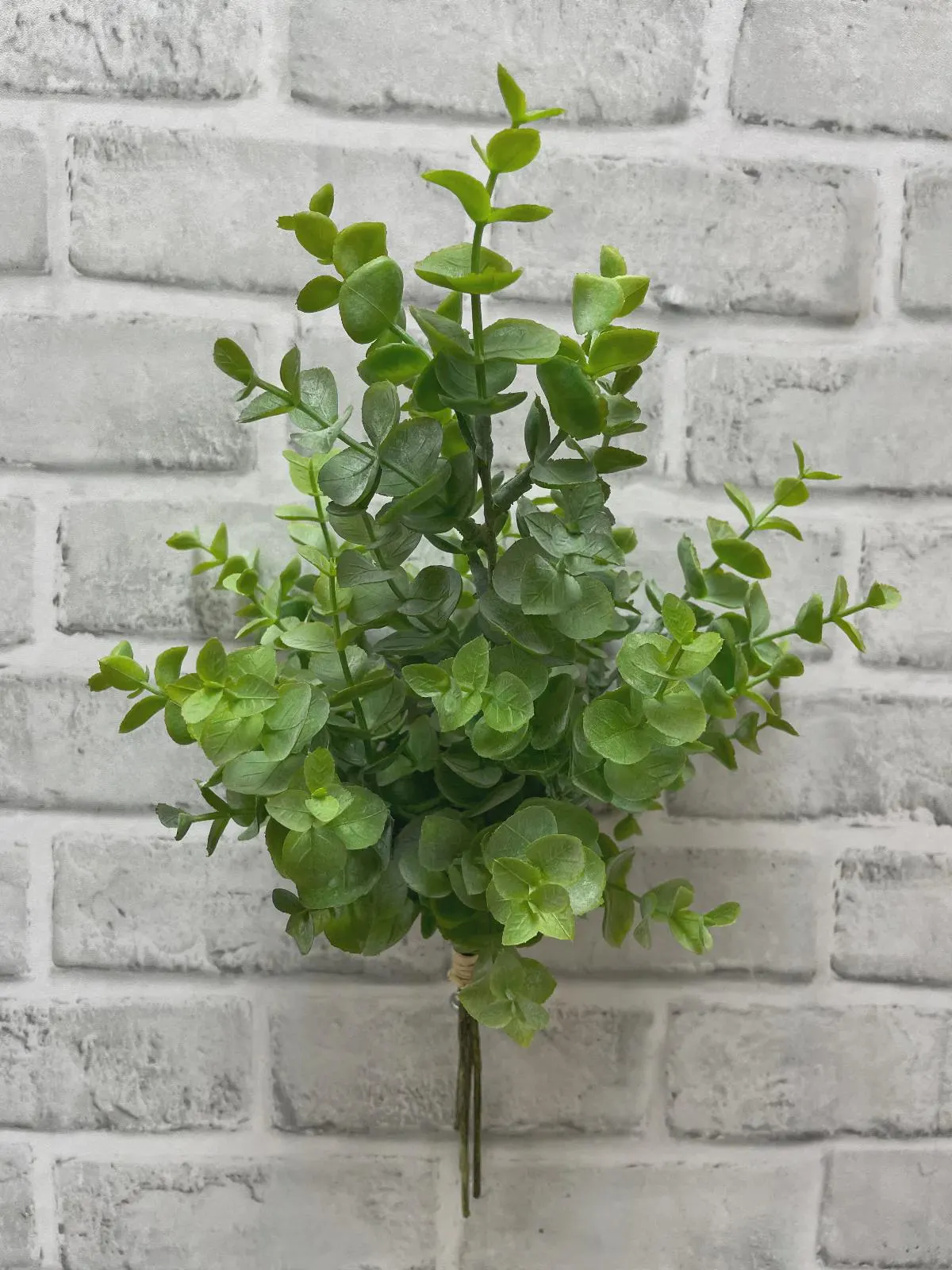 13” Faux Green Eucalyptus Bundle Set of 3 | Deep Wine Red Seeded Foliage |Vase Filler| Fall Home Decor | Dark Floral Greenery |Artificial