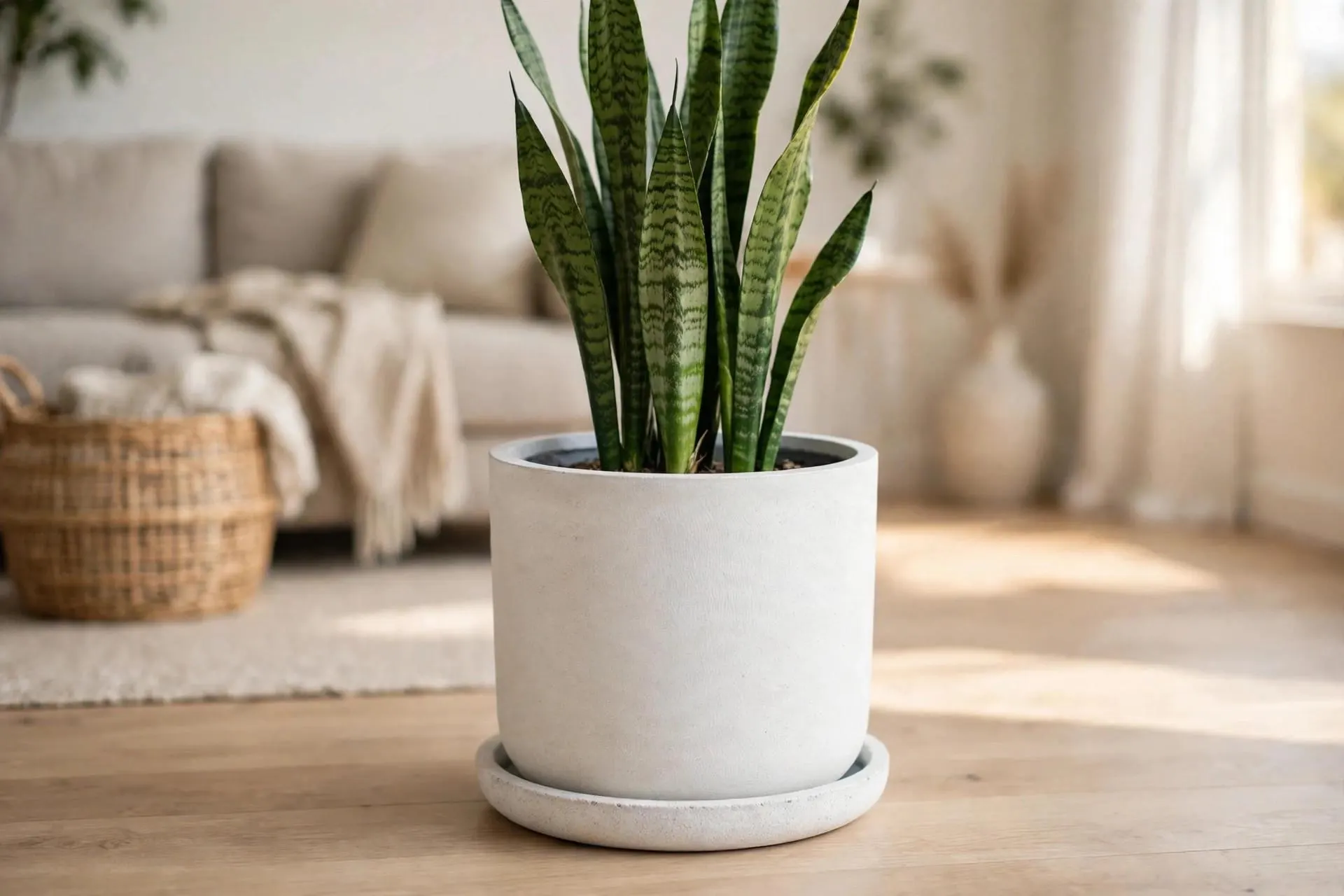 Round Ficonstone Pot with Saucer White 16.5x15.1 Inch | Large Stone-Look Planter Set | Patio Garden Pot