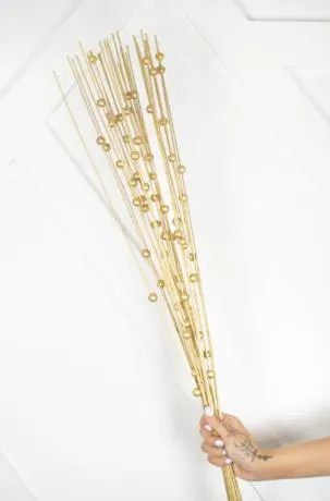 Pearl Bamboo Branches for Floor Vase | 30-40" Decorative Painted Twigs | Tall Floral Centerpiece for Weddings, Holiday Decor, & Home Accents
