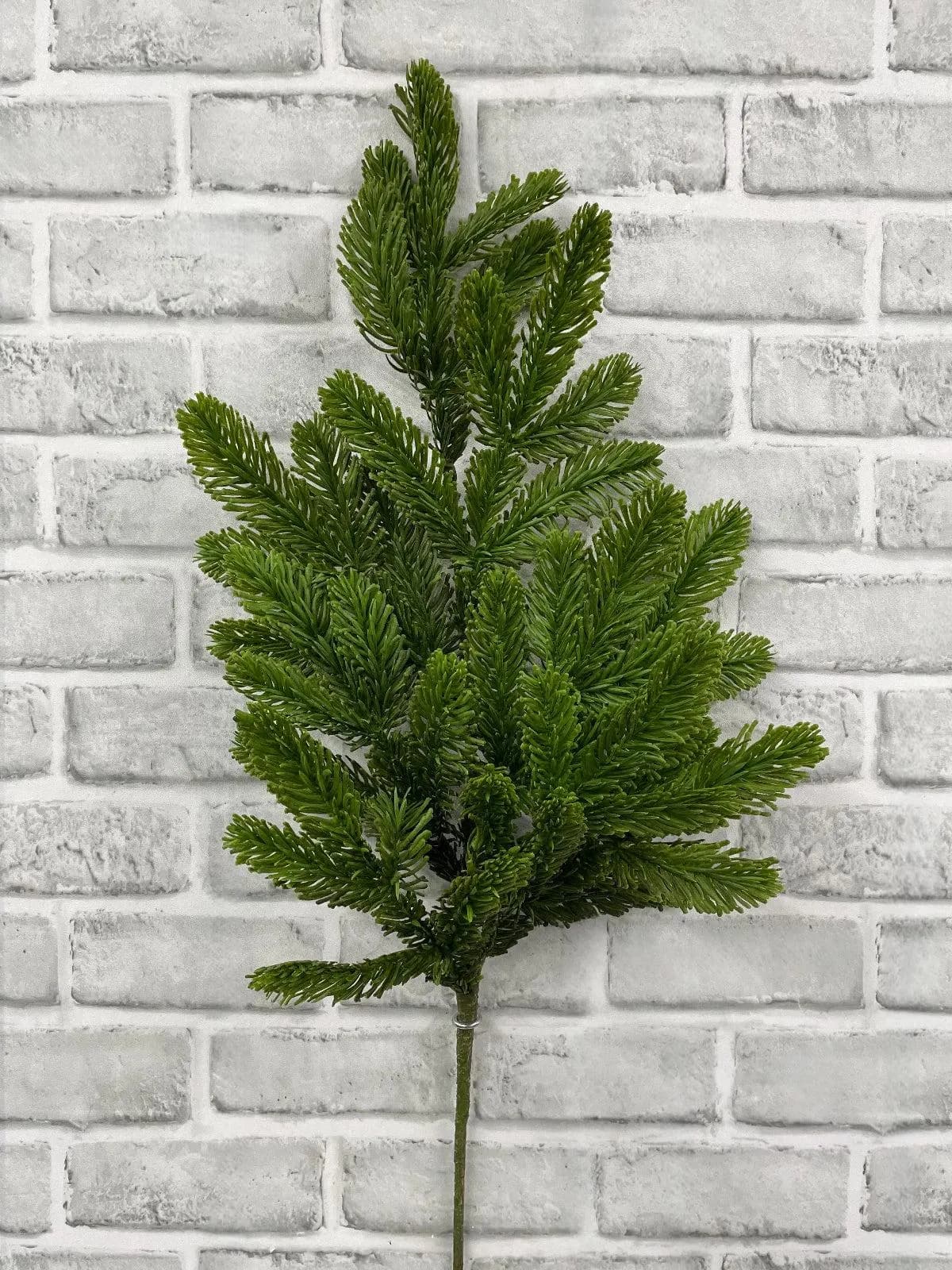 30" Noble Fir Branch - Fresh Touch Faux Winter Greenery Pick, Large Christmas Tree Vase Filler, Elegant Holiday Centerpiece Floral Supply