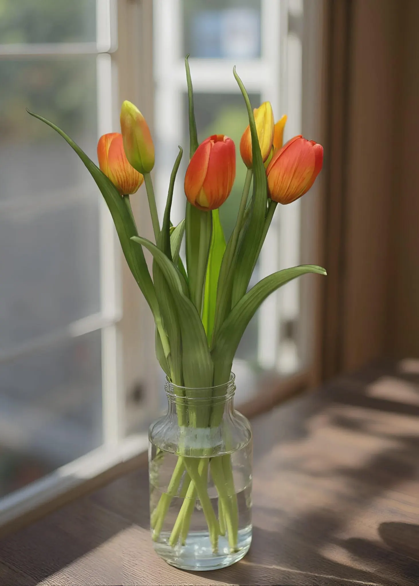 16" Fresh Touch Orange Dynasty Purple Tulip/Faux Spray/Autumn Decor/Holiday Decor/Fall Decor/Thanksgiving Decor/Wedding Decor