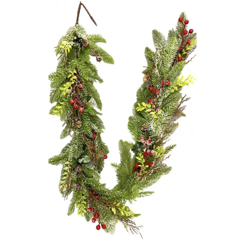 4FT Lightly Frosted Garland/Garlands/Wedding Centerpieces/Home Decor/Faux Vines/Silk Vines/Garlands