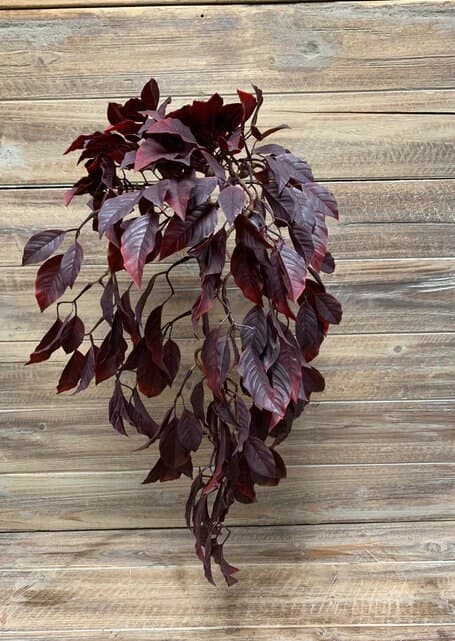 25" Burgundy Hanging Ficus Bush/Floral Wedding/Greenery/Wedding Centerpieces/Home Decor/Faux Vines/Silk Vines/Garlands