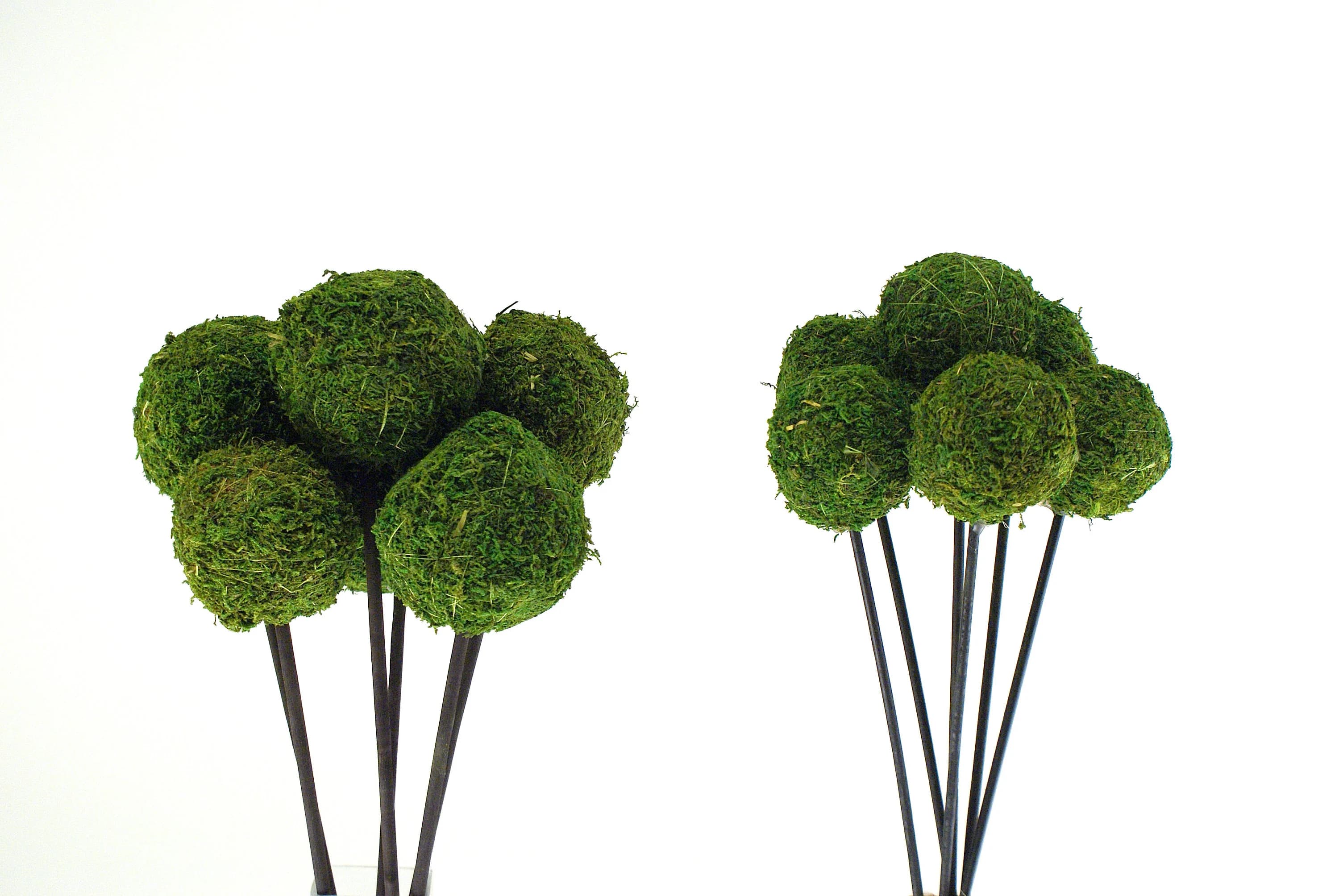2.5" OR 3" Moss Balls On Stem/Decorative Balls/Greenery/Decor Ideas/Green Bawl Filler/Moss Decoration/Green Table Decor