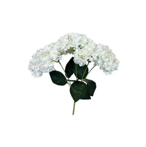 17" White Hydrangea Bush/Floral/Vase filler/Arrangments/Wedding/Holiday/Spring/