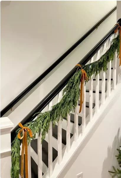10ft-20ft Bannister Fresh Touch Norfolk Pine Garland/Vines For Wedding/Greenery/Garlands/Staircase garlands/Christmas garlands/