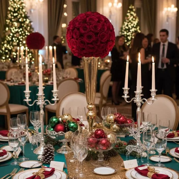 21" Gold Floral Riser Gold Trumpet Centerpiece/Flower Ball Stand/Gatsby Wedding/Reception Styling/