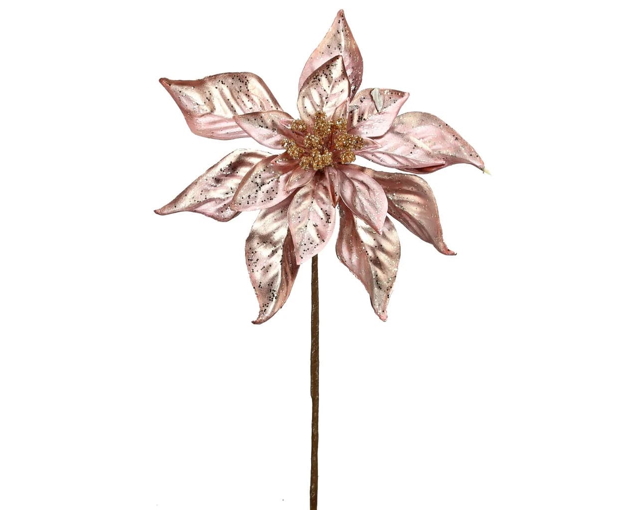 24" Pink Metallic Poinsettia/Holiday Decor/Christmas Decorations/Poinsettia Flowers/Christmas Season Decor